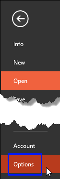 Các tùy chọn trong menu File của PowerPoint